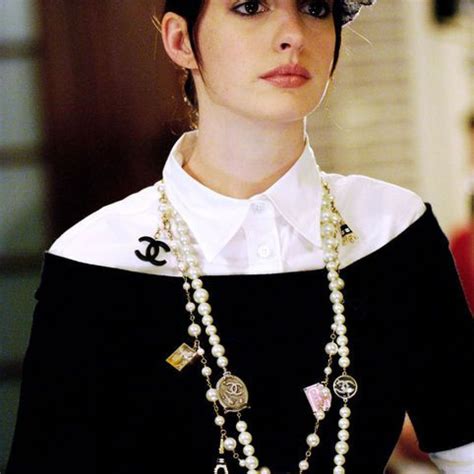 chanel jewelry from the devil wears prada|anne hathaway Chanel necklace.